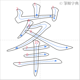 “「峯」的筆順”