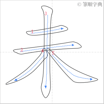 “「未」的筆順”