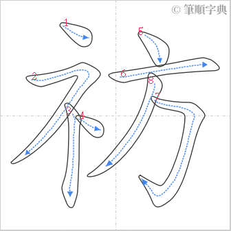 “「祊」的筆順”