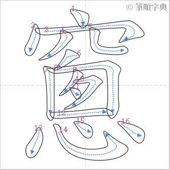 “「窻」的筆順”