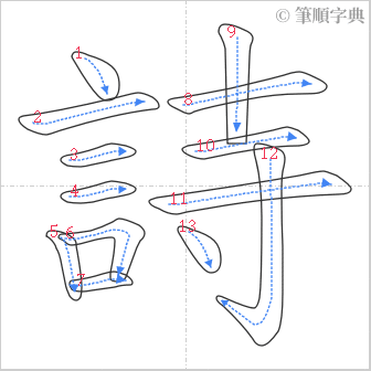 “「詩」的筆順”