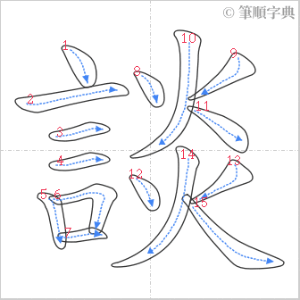 “「談」的筆順”