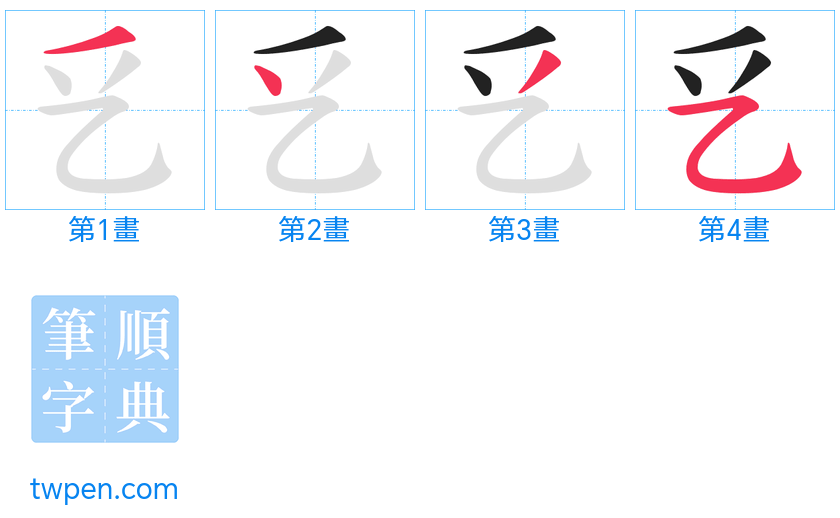 “「乥」的筆畫”