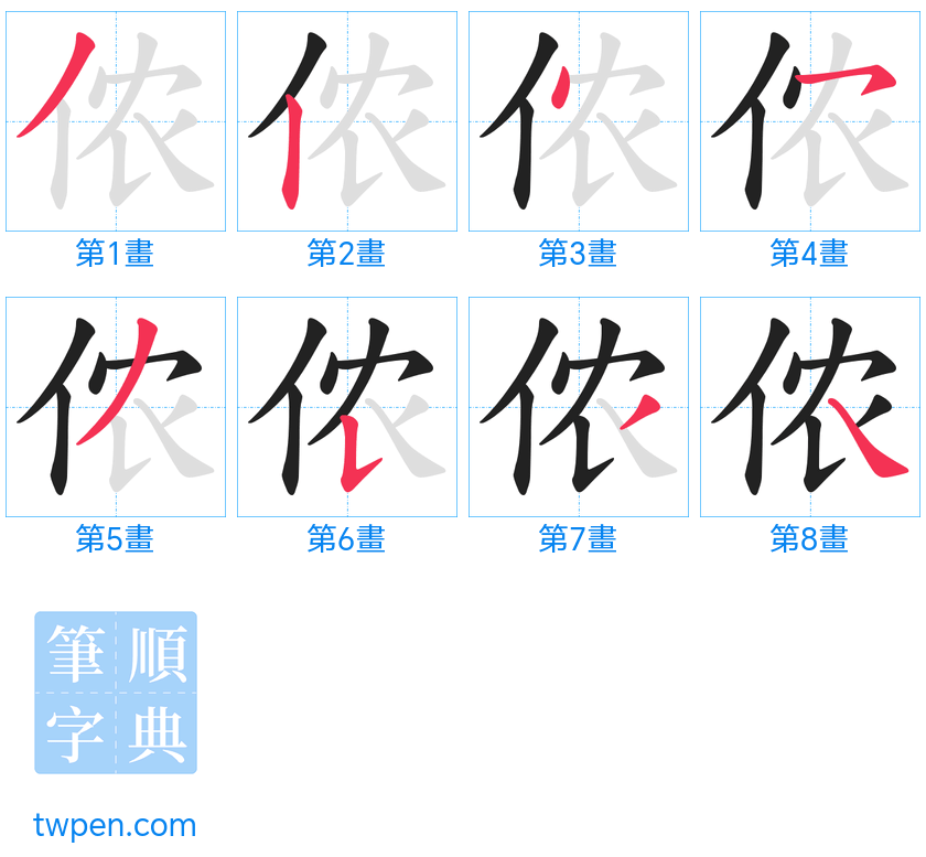 “「侬」的筆畫”