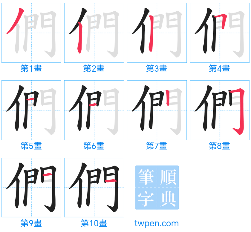 “「們」的筆畫”