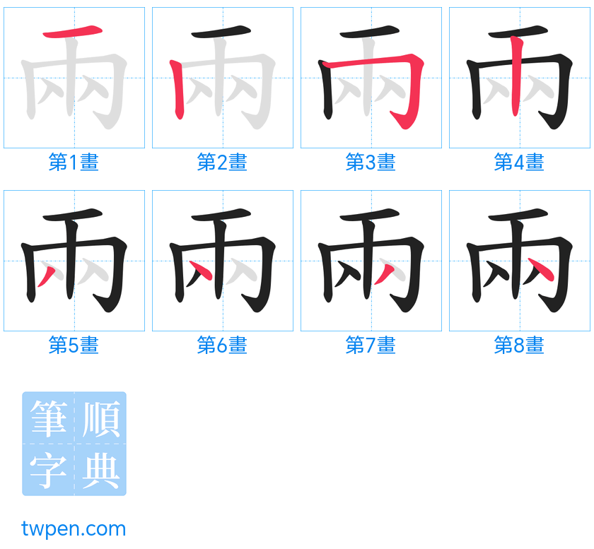 “「兩」的筆畫”