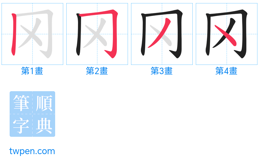 “「冈」的筆畫”