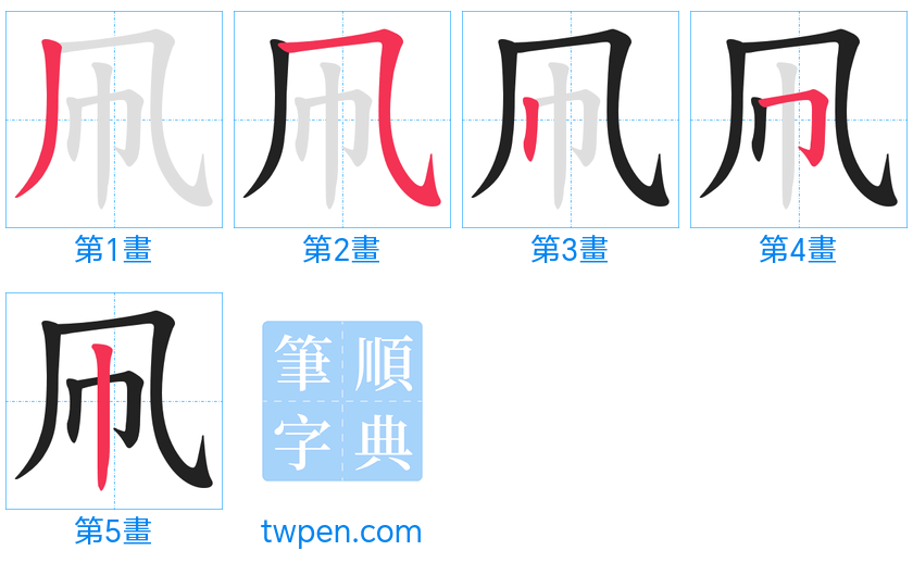 “「凧」的筆畫”