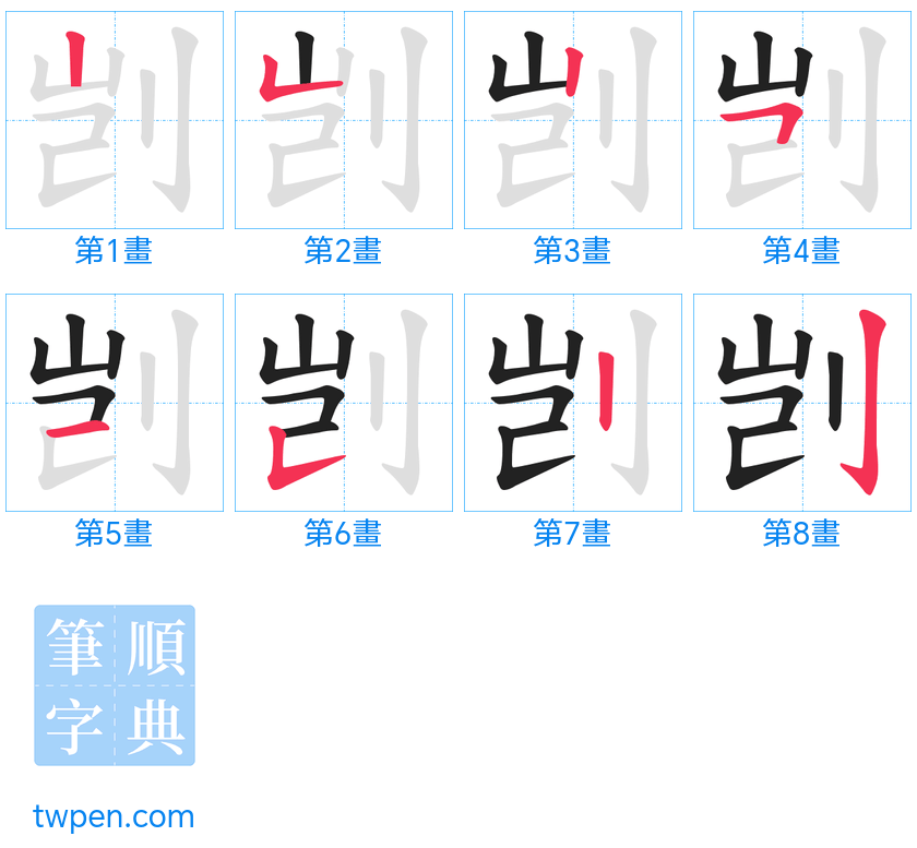 “「剀」的筆畫”