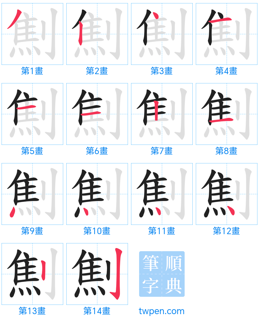 “「劁」的筆畫”