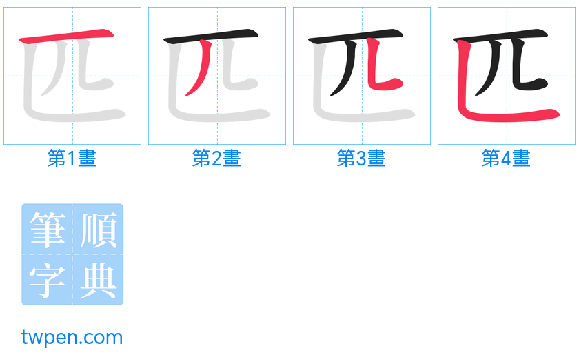 “「匹」的筆畫”