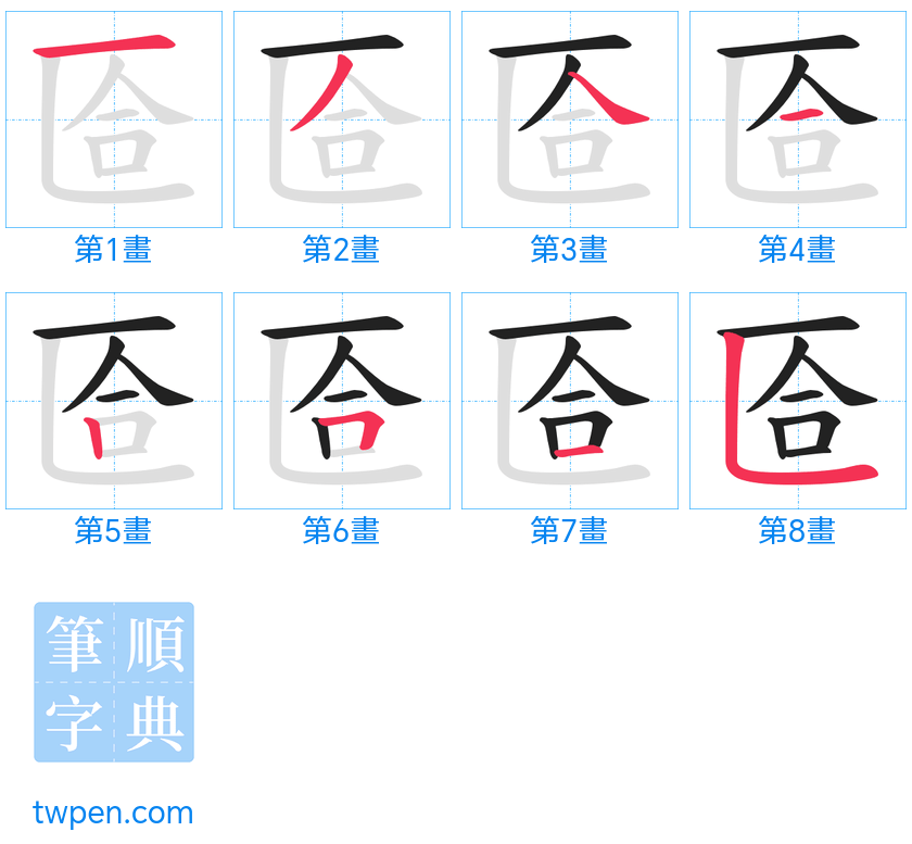 “「匼」的筆畫”