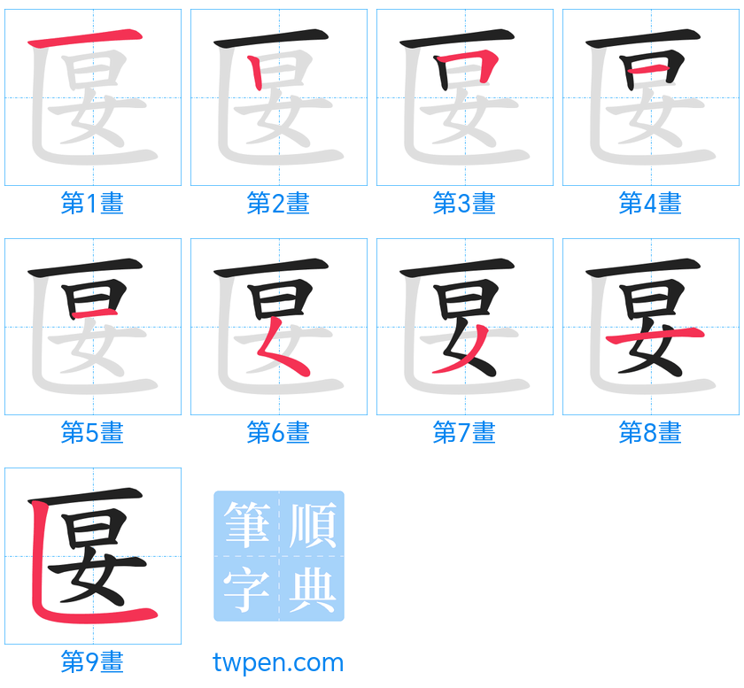 “「匽」的筆畫”