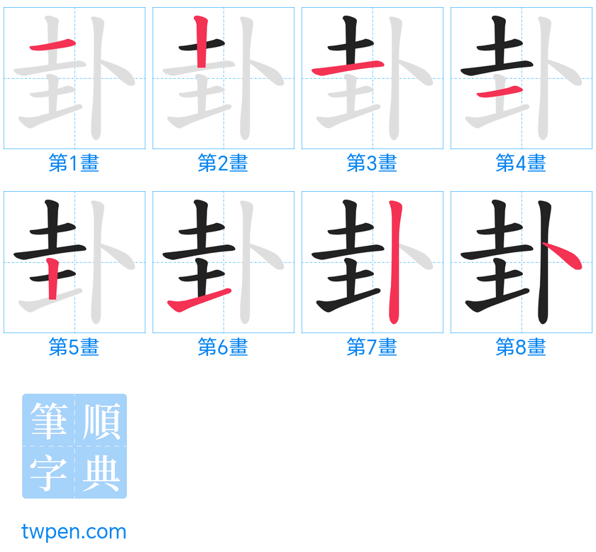 “「卦」的筆畫”