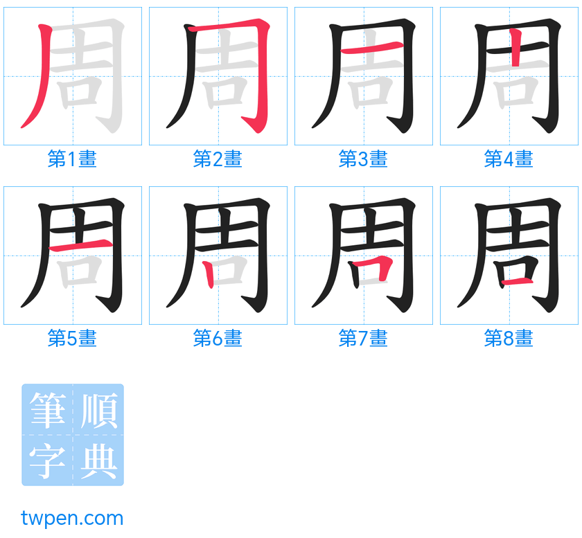 “「周」的筆畫”