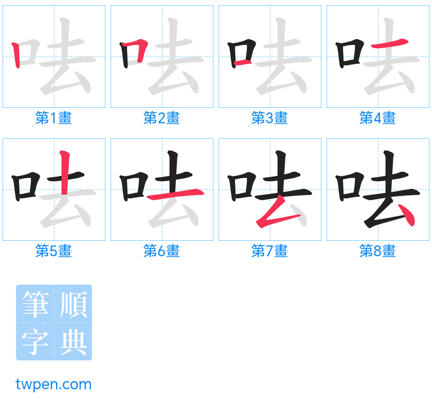 “「呿」的筆畫”