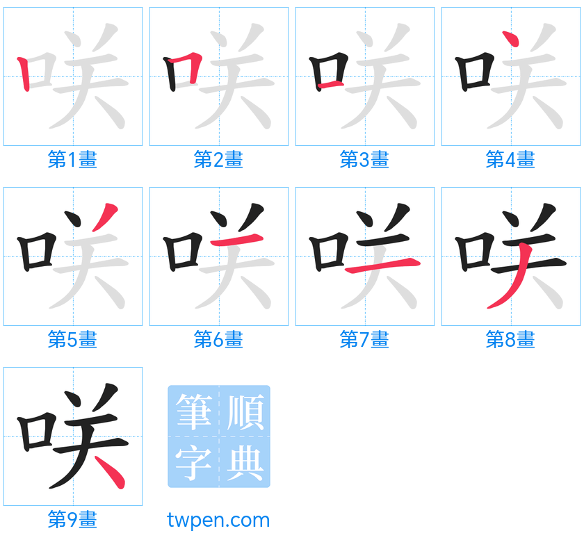 “「咲」的筆畫”