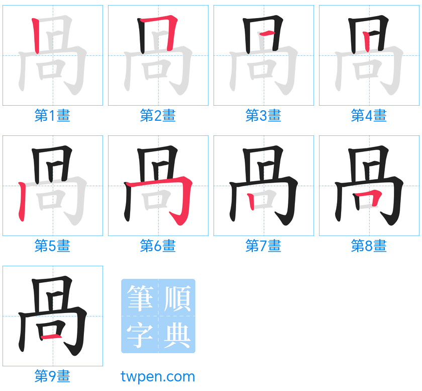 “「咼」的筆畫”