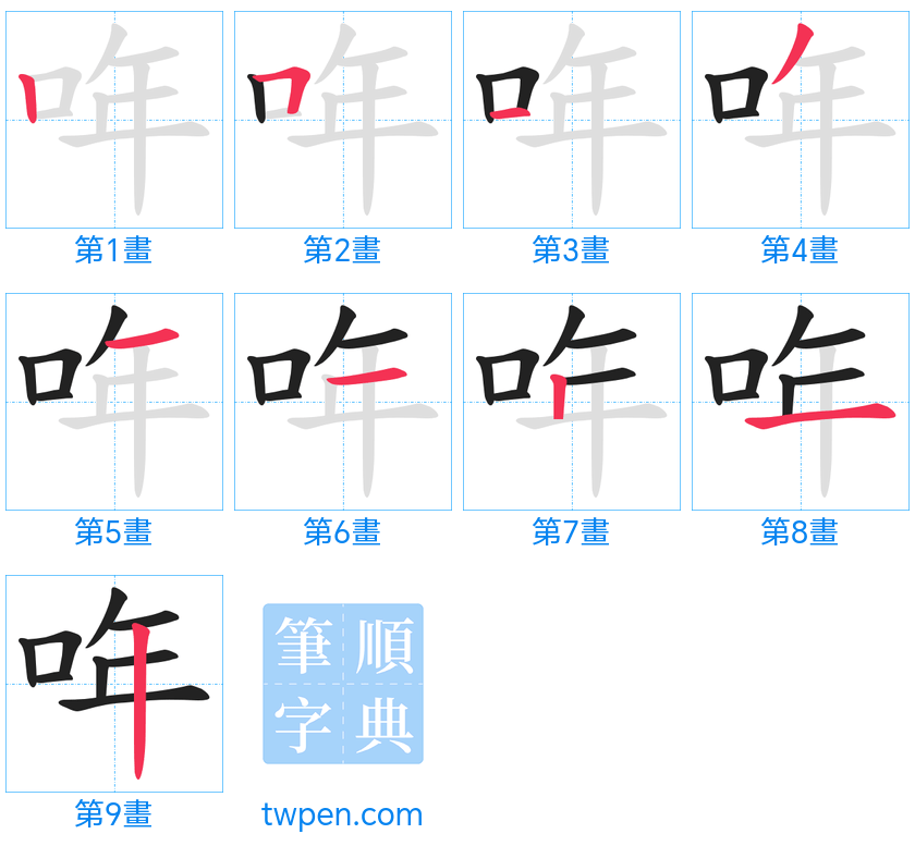 “「哖」的筆畫”