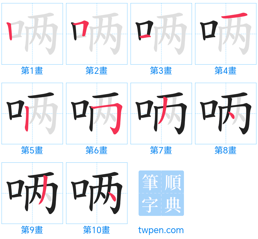 “「唡」的筆畫”