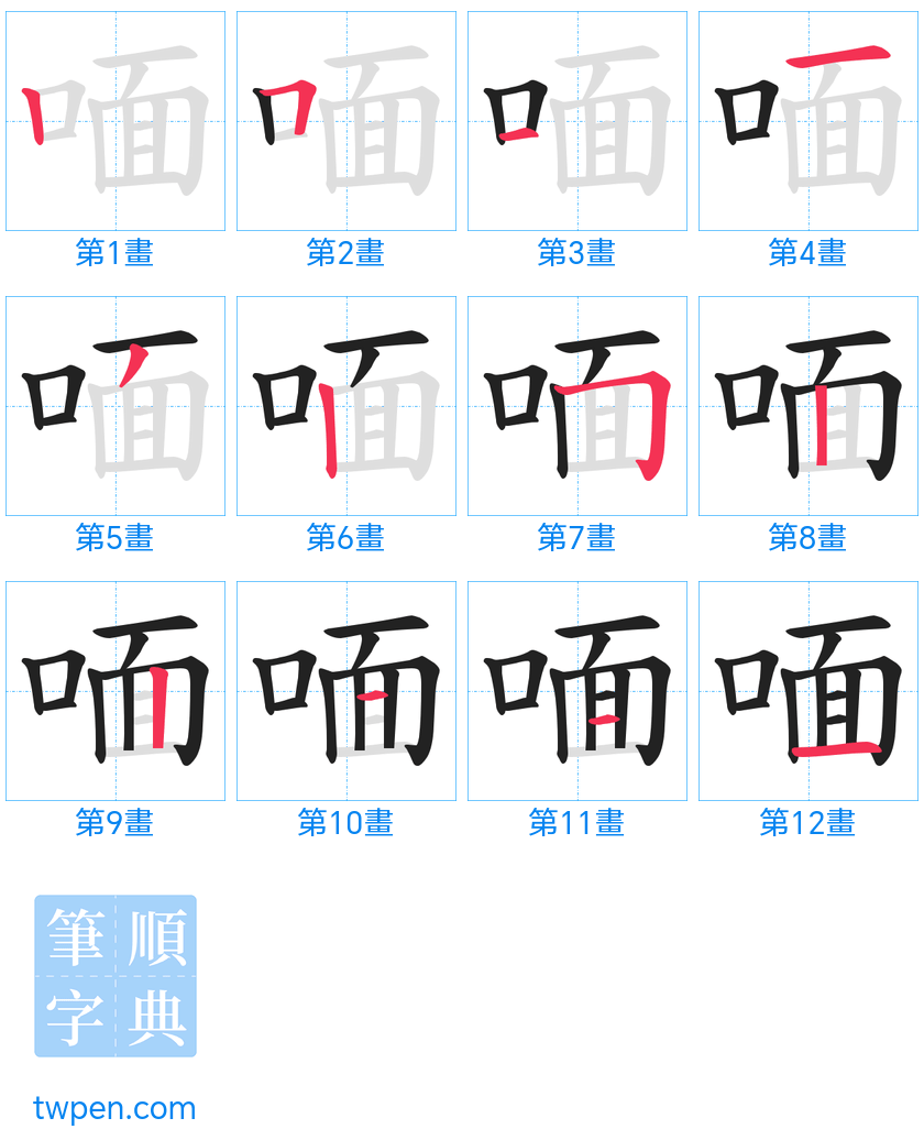 “「喕」的筆畫”