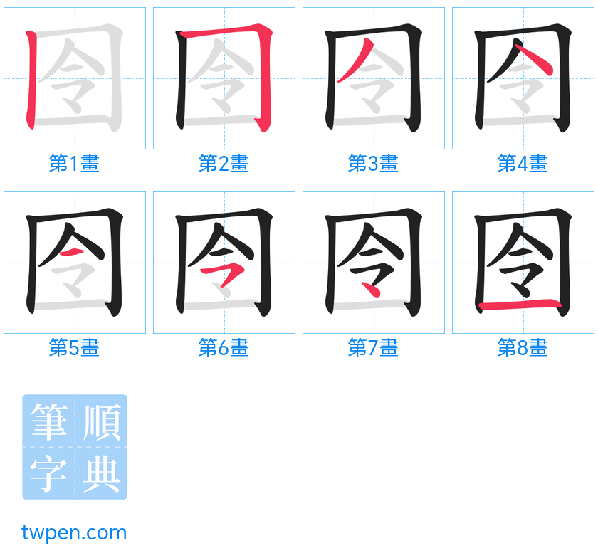 “「囹」的筆畫”