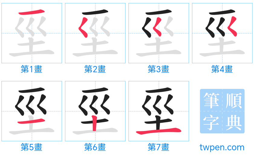 “「坙」的筆畫”