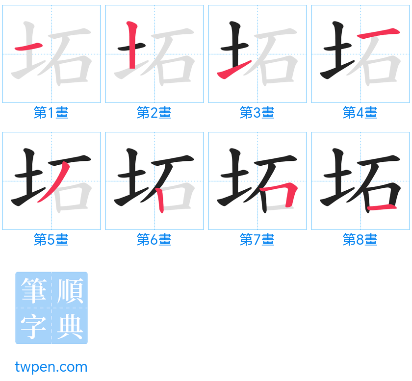 “「坧」的筆畫”