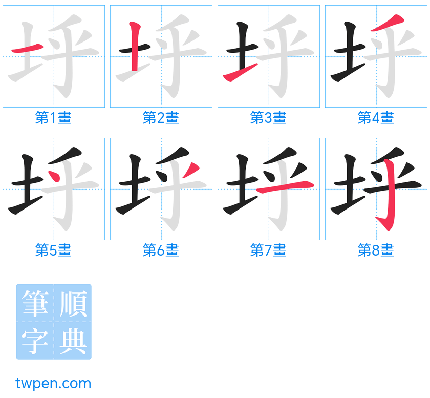 “「垀」的筆畫”