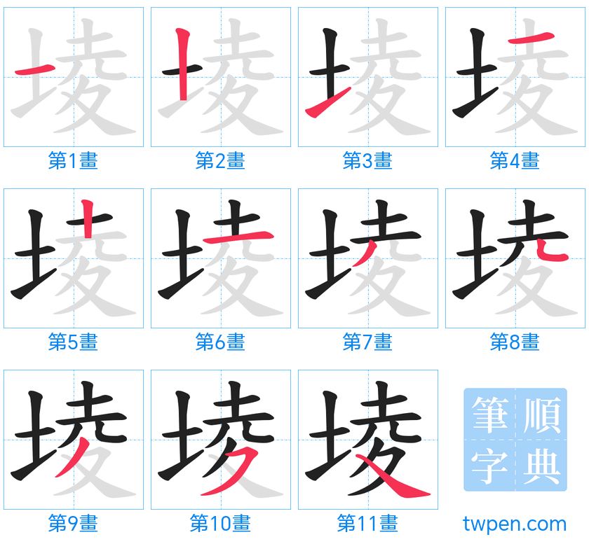 “「堎」的筆畫”