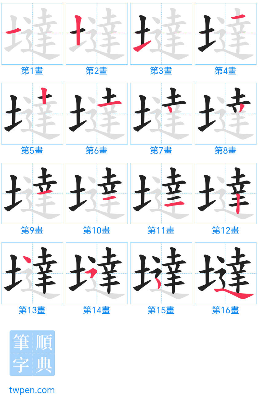 “「墶」的筆畫”