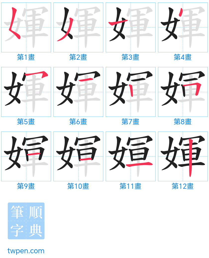 “「媈」的筆畫”