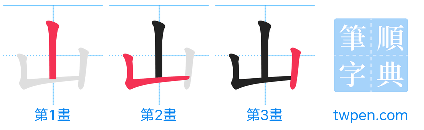 “「山」的筆畫”