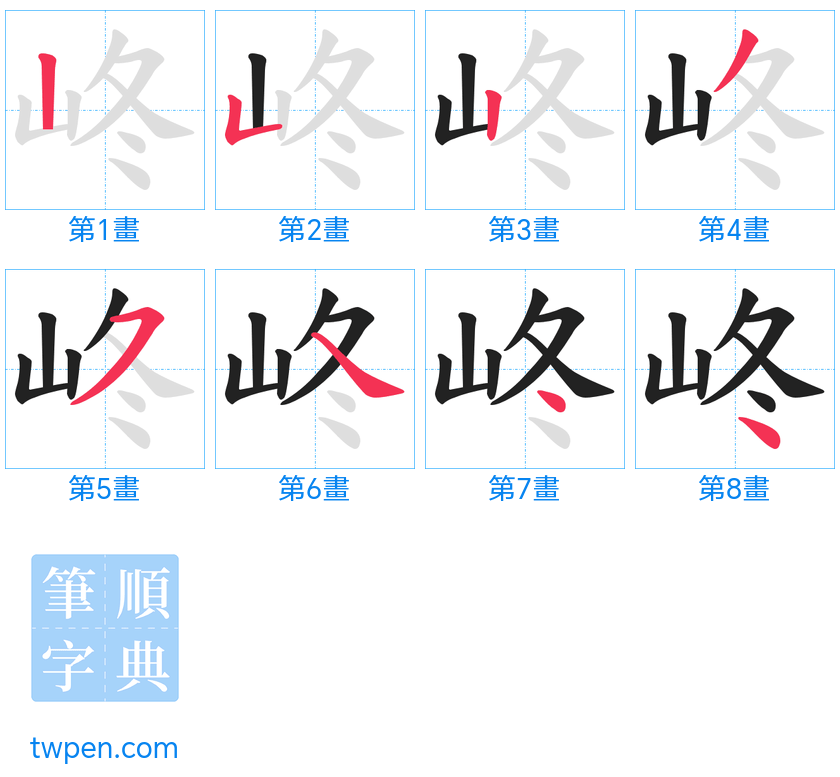 “「峂」的筆畫”