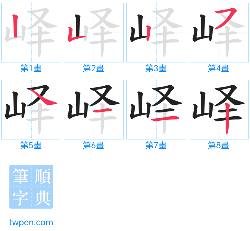 “「峄」的筆畫”