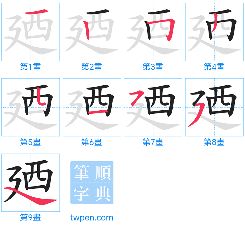 “「廼」的筆畫”