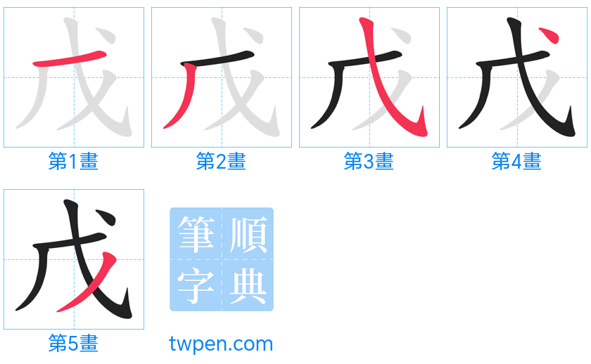 “「戊」的筆畫”