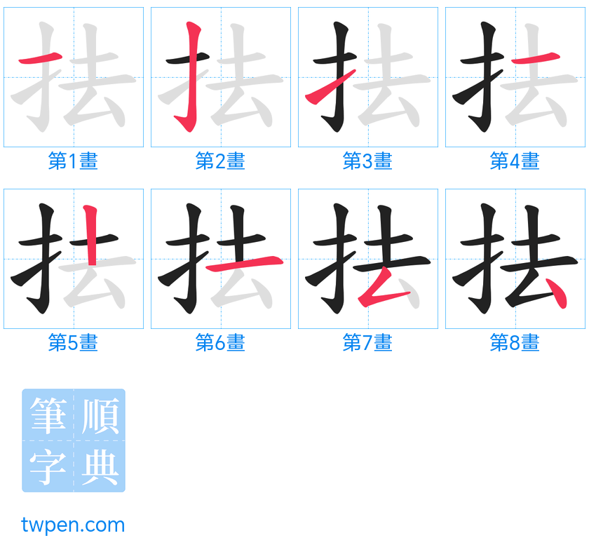 “「抾」的筆畫”