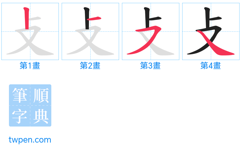 “「攴」的筆畫”