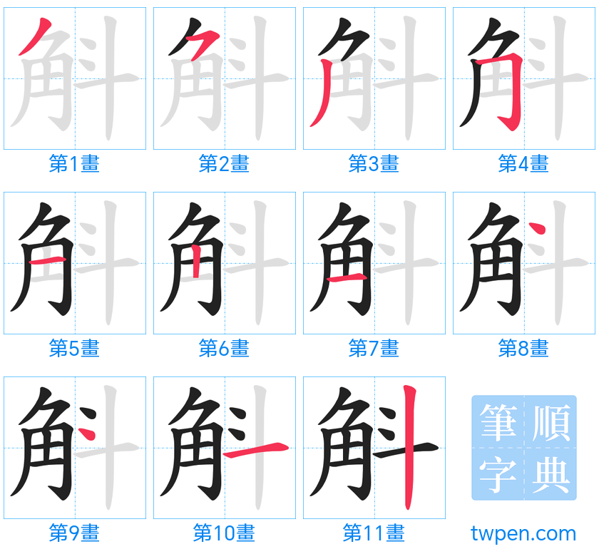 “「斛」的筆畫”