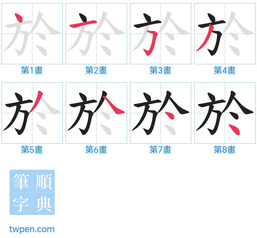 “「於」的筆畫”