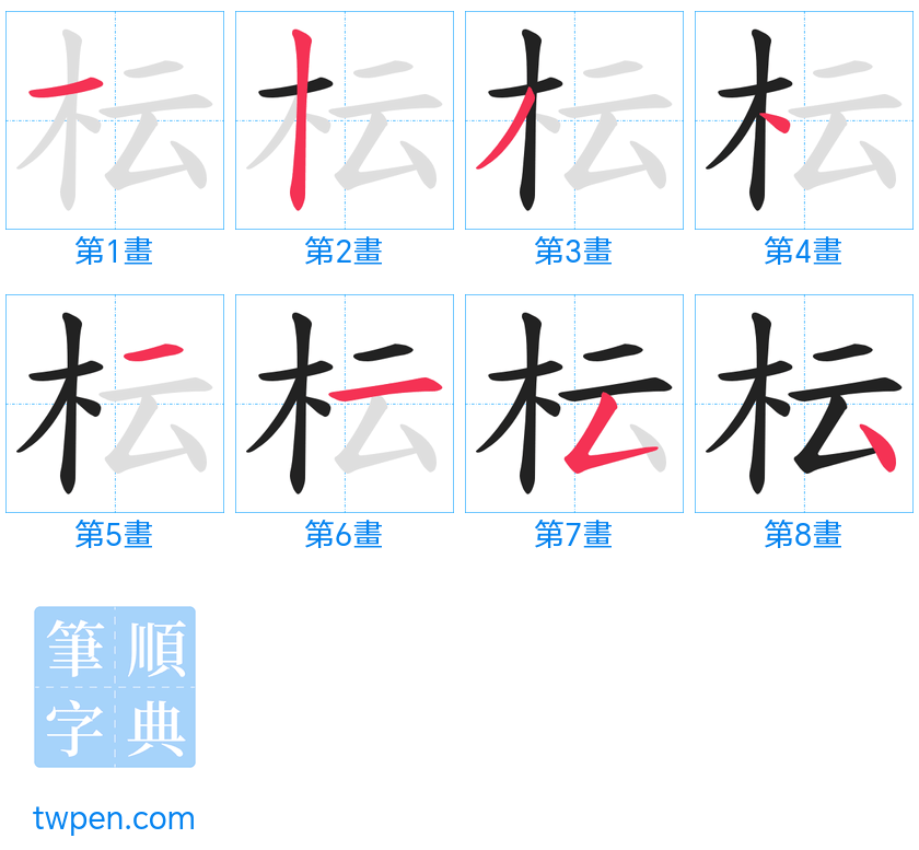 “「枟」的筆畫”