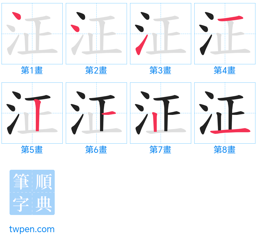 “「泟」的筆畫”