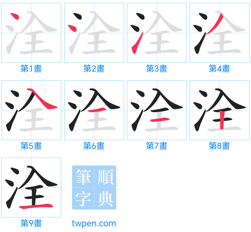 “「洤」的筆畫”