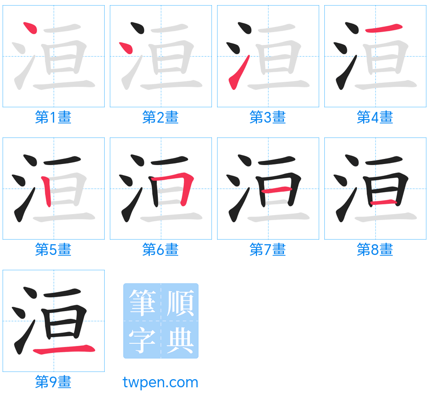 “「洹」的筆畫”