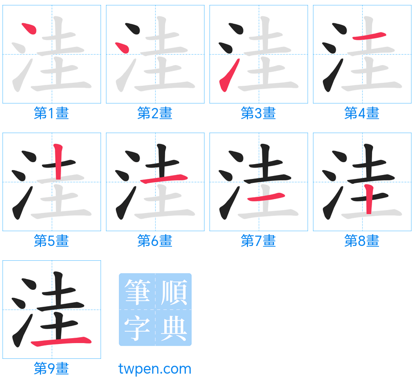 “「洼」的筆畫”