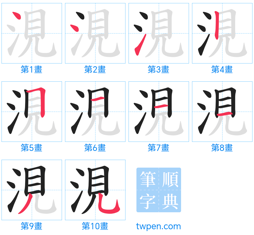 “「涀」的筆畫”