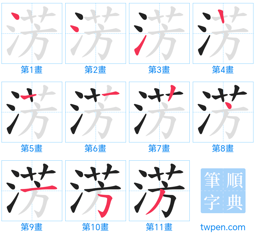 “「淓」的筆畫”