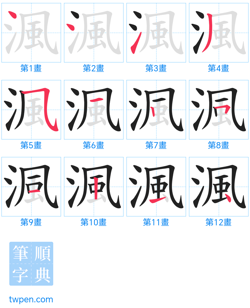 “「渢」的筆畫”