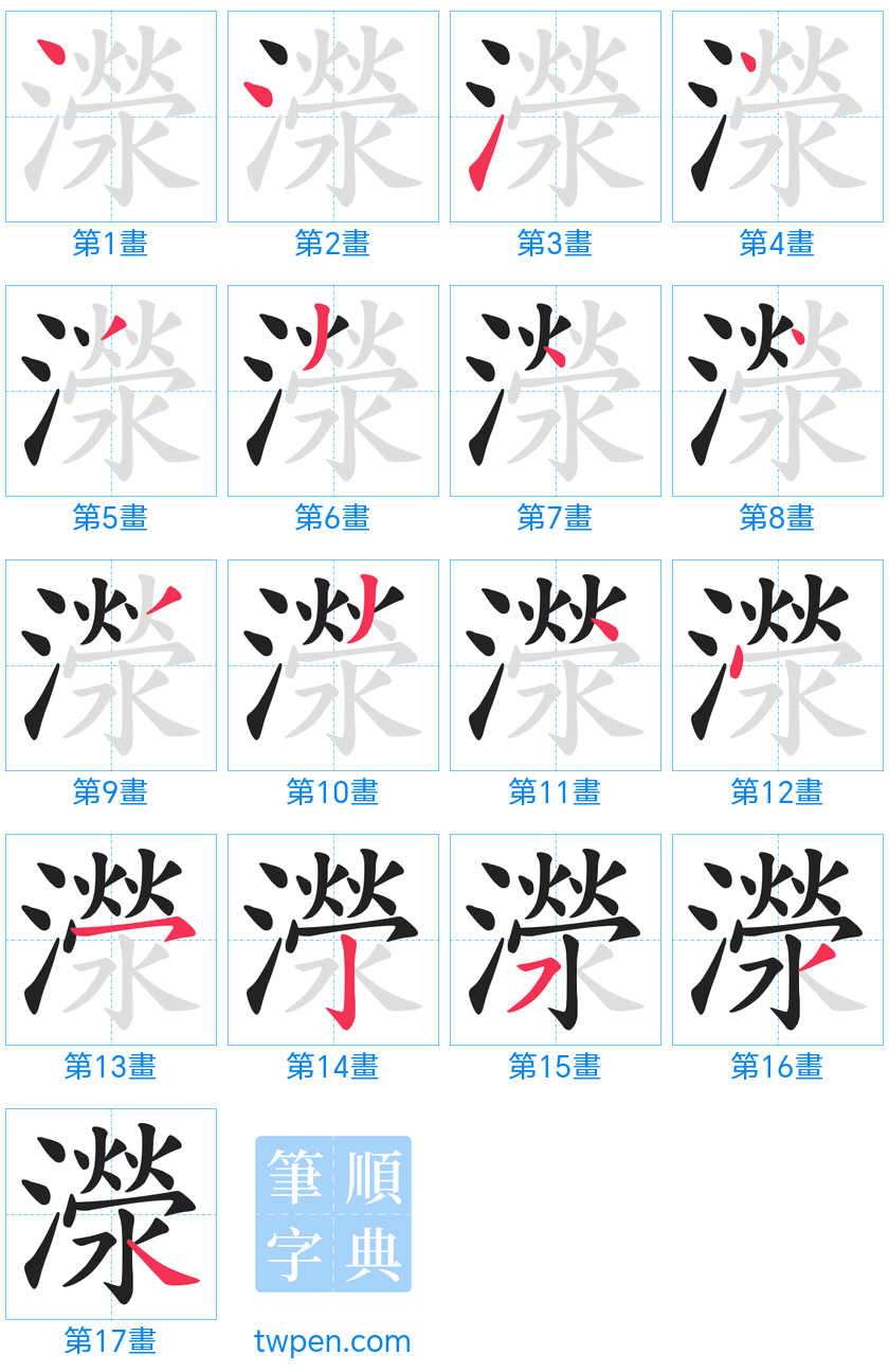 “「濴」的筆畫”